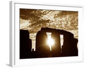 Sunset Over Stonehenge Wiltshire-null-Framed Photographic Print