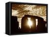 Sunset Over Stonehenge Wiltshire-null-Framed Stretched Canvas