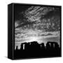 Sunset over Stonehenge-Staff-Framed Stretched Canvas