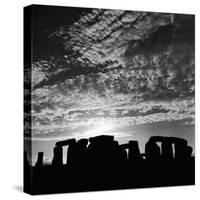 Sunset over Stonehenge-Staff-Stretched Canvas