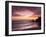 Sunset over Surfers, Biarritz, Pyrenees Atlantiques, Aquitaine, France-Doug Pearson-Framed Premium Photographic Print