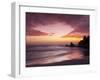 Sunset over Surfers, Biarritz, Pyrenees Atlantiques, Aquitaine, France-Doug Pearson-Framed Premium Photographic Print