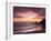 Sunset over Surfers, Biarritz, Pyrenees Atlantiques, Aquitaine, France-Doug Pearson-Framed Photographic Print