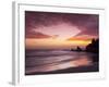 Sunset over Surfers, Biarritz, Pyrenees Atlantiques, Aquitaine, France-Doug Pearson-Framed Photographic Print