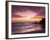 Sunset over Surfers, Biarritz, Pyrenees Atlantiques, Aquitaine, France-Doug Pearson-Framed Photographic Print