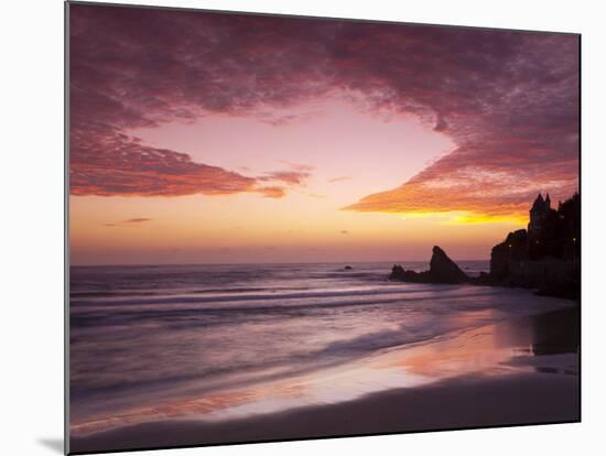 Sunset over Surfers, Biarritz, Pyrenees Atlantiques, Aquitaine, France-Doug Pearson-Mounted Photographic Print