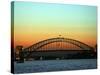 Sunset over Sydney Harbor Bridge, Australia-David Wall-Stretched Canvas