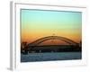 Sunset over Sydney Harbor Bridge, Australia-David Wall-Framed Photographic Print