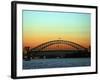 Sunset over Sydney Harbor Bridge, Australia-David Wall-Framed Photographic Print