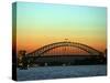 Sunset over Sydney Harbor Bridge, Australia-David Wall-Stretched Canvas