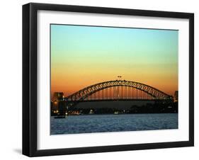 Sunset over Sydney Harbor Bridge, Australia-David Wall-Framed Photographic Print