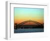 Sunset over Sydney Harbor Bridge, Australia-David Wall-Framed Photographic Print