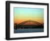 Sunset over Sydney Harbor Bridge, Australia-David Wall-Framed Photographic Print
