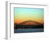 Sunset over Sydney Harbor Bridge, Australia-David Wall-Framed Photographic Print