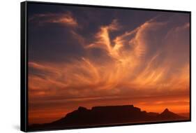 Sunset over Table Mountain-Charles O'Rear-Framed Stretched Canvas