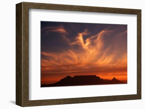 Sunset over Table Mountain-Charles O'Rear-Framed Photographic Print