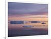 Sunset over tabular and glacial ice near Snow Hill Island, Weddell Sea, Antarctica-Michael Nolan-Framed Photographic Print