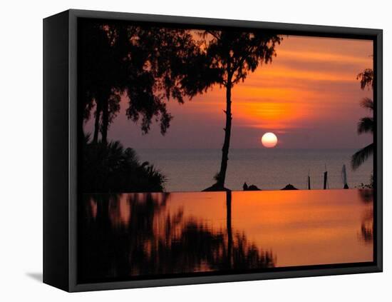 Sunset Over Thailand in the Aftermath of the Tsunami, in Phuket, Thailand-null-Framed Stretched Canvas