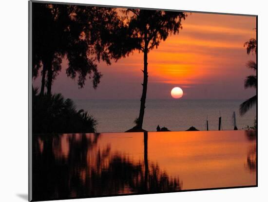 Sunset Over Thailand in the Aftermath of the Tsunami, in Phuket, Thailand-null-Mounted Premium Photographic Print