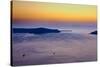 Sunset Over the Aegean Sea in Santorini Greece-null-Stretched Canvas