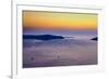 Sunset Over the Aegean Sea in Santorini Greece-null-Framed Photo