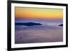 Sunset Over the Aegean Sea in Santorini Greece-null-Framed Photo