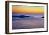 Sunset Over the Aegean Sea in Santorini Greece-null-Framed Photo