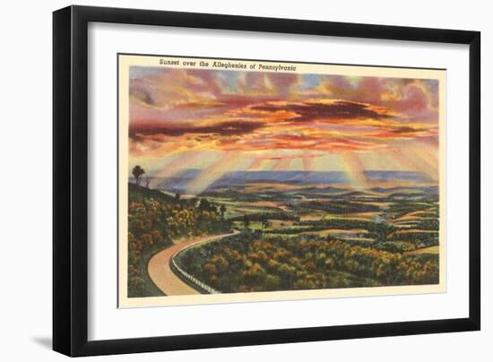 Sunset over the Alleghenies, Pennsylvania-null-Framed Art Print