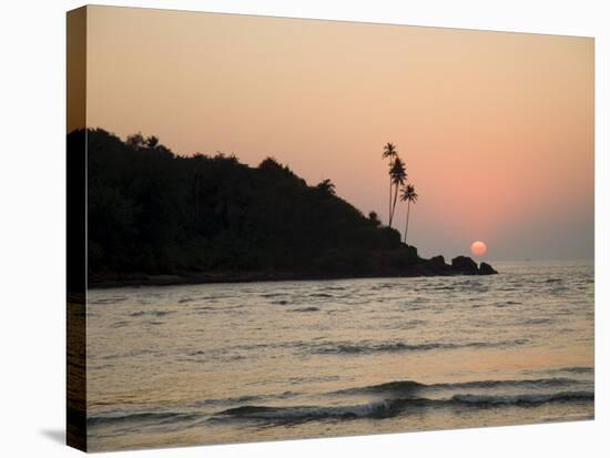 Sunset Over the Arabian Sea, Mobor, Goa, India-R H Productions-Stretched Canvas