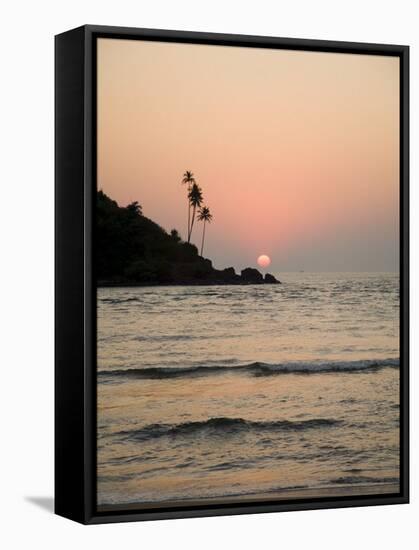 Sunset Over the Arabian Sea, Mobor, Goa, India-Robert Harding-Framed Stretched Canvas