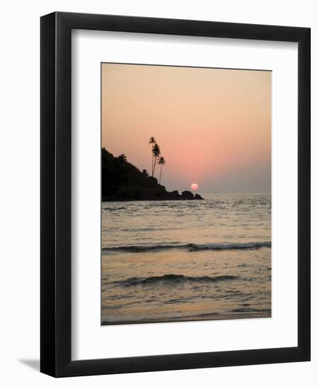 Sunset Over the Arabian Sea, Mobor, Goa, India-Robert Harding-Framed Photographic Print