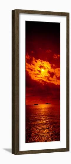 Sunset over the Atlantic Ocean, Cat Island, Bahamas-null-Framed Photographic Print
