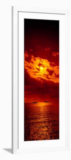Sunset over the Atlantic Ocean, Cat Island, Bahamas-null-Framed Photographic Print