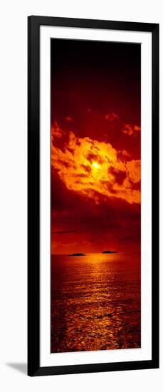 Sunset over the Atlantic Ocean, Cat Island, Bahamas-null-Framed Photographic Print