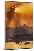 Sunset over the Bosphorus Strait.-Jon Hicks-Mounted Photographic Print