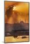 Sunset over the Bosphorus Strait.-Jon Hicks-Mounted Photographic Print