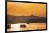 Sunset over the Bosphorus Strait.-Jon Hicks-Framed Photographic Print