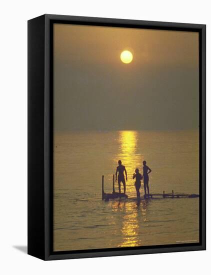 Sunset over the Calm Waters in Menemsha Bay, Martha's Vineyard-Alfred Eisenstaedt-Framed Stretched Canvas