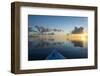 Sunset over the calm waters of Tikehau, Tuamotus, French Polynesia, Pacific-Michael Runkel-Framed Photographic Print