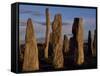 Sunset over the Central Circle of Ancient Standing Stones at Callanish, Dating to Neolithic Times-Mark Hannaford-Framed Stretched Canvas