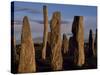 Sunset over the Central Circle of Ancient Standing Stones at Callanish, Dating to Neolithic Times-Mark Hannaford-Stretched Canvas