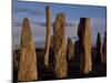 Sunset over the Central Circle of Ancient Standing Stones at Callanish, Dating to Neolithic Times-Mark Hannaford-Mounted Photographic Print