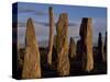 Sunset over the Central Circle of Ancient Standing Stones at Callanish, Dating to Neolithic Times-Mark Hannaford-Stretched Canvas