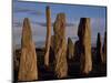 Sunset over the Central Circle of Ancient Standing Stones at Callanish, Dating to Neolithic Times-Mark Hannaford-Mounted Photographic Print