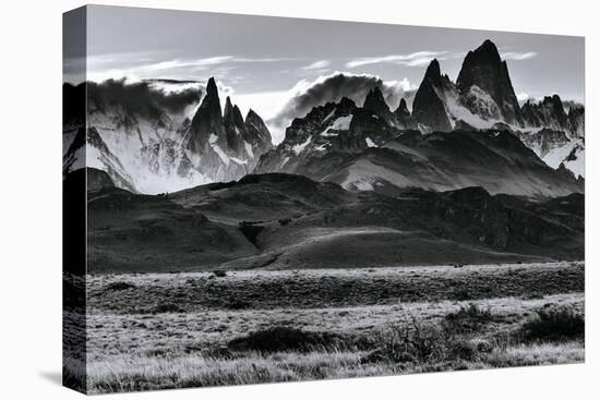 Sunset over the Cerro Torre Mount Fitzroy Spires in Los Glacieres National Park, Argentina-Jay Goodrich-Stretched Canvas