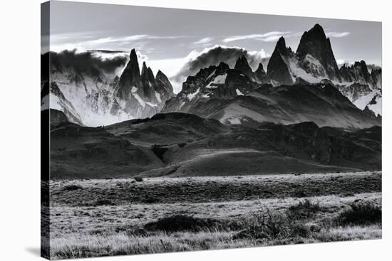 Sunset over the Cerro Torre Mount Fitzroy Spires in Los Glacieres National Park, Argentina-Jay Goodrich-Stretched Canvas