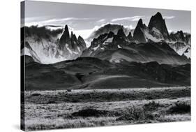 Sunset over the Cerro Torre Mount Fitzroy Spires in Los Glacieres National Park, Argentina-Jay Goodrich-Stretched Canvas