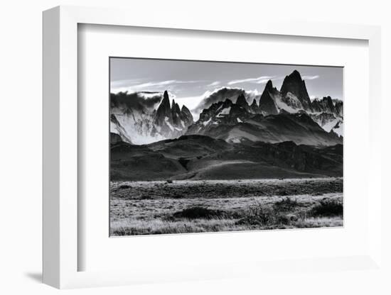 Sunset over the Cerro Torre Mount Fitzroy Spires in Los Glacieres National Park, Argentina-Jay Goodrich-Framed Photographic Print