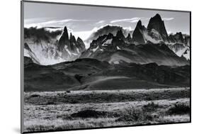 Sunset over the Cerro Torre Mount Fitzroy Spires in Los Glacieres National Park, Argentina-Jay Goodrich-Mounted Photographic Print