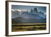 Sunset Over The Cerro Torre Mount Fitzroy Spires In Los Glacieres National Park, Argentina-Jay Goodrich-Framed Photographic Print